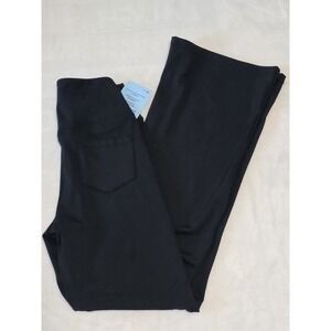 Afitne Womens XS NEW Black Flare Yoga Pants Moisture Wicking Pockets Active